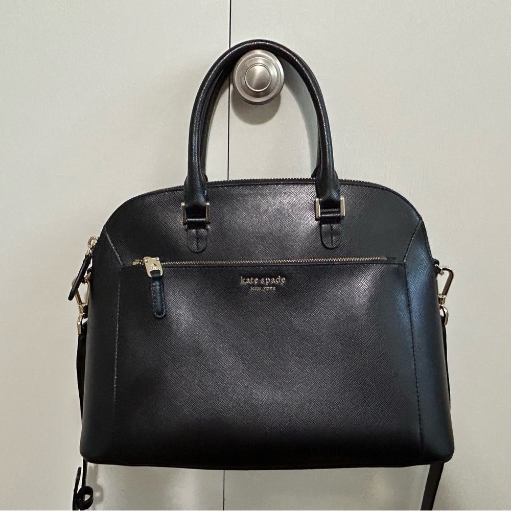 Kate Spade louise medium dome satchel black